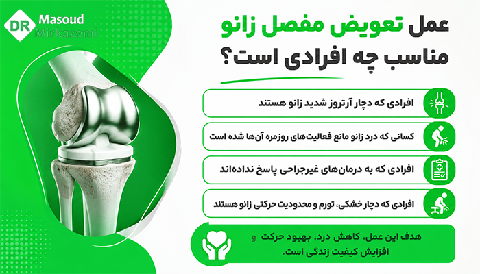 عمل تعویض مفصل زانو مناسب چه افرادی است؟